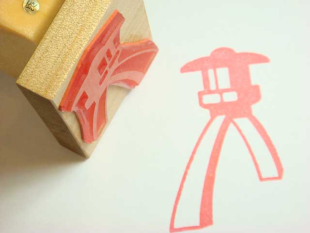 兼六園の琴柱灯篭のゴム印