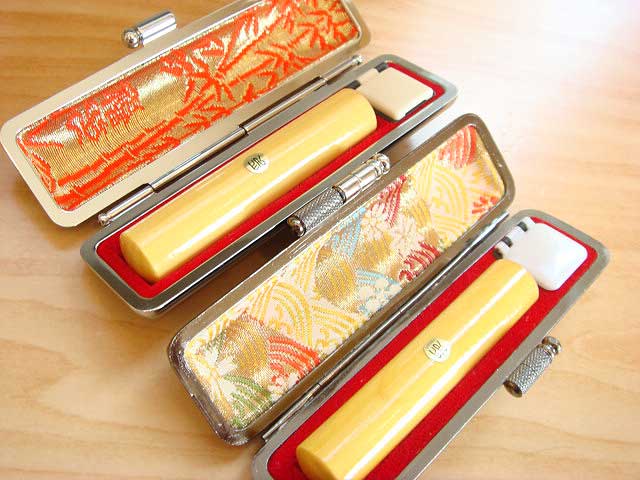 2本の柘12ミリ丸印鑑