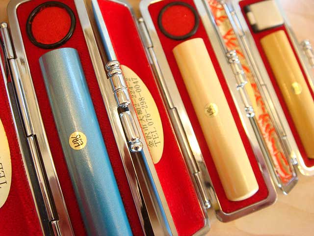 柘のカラーはんこ